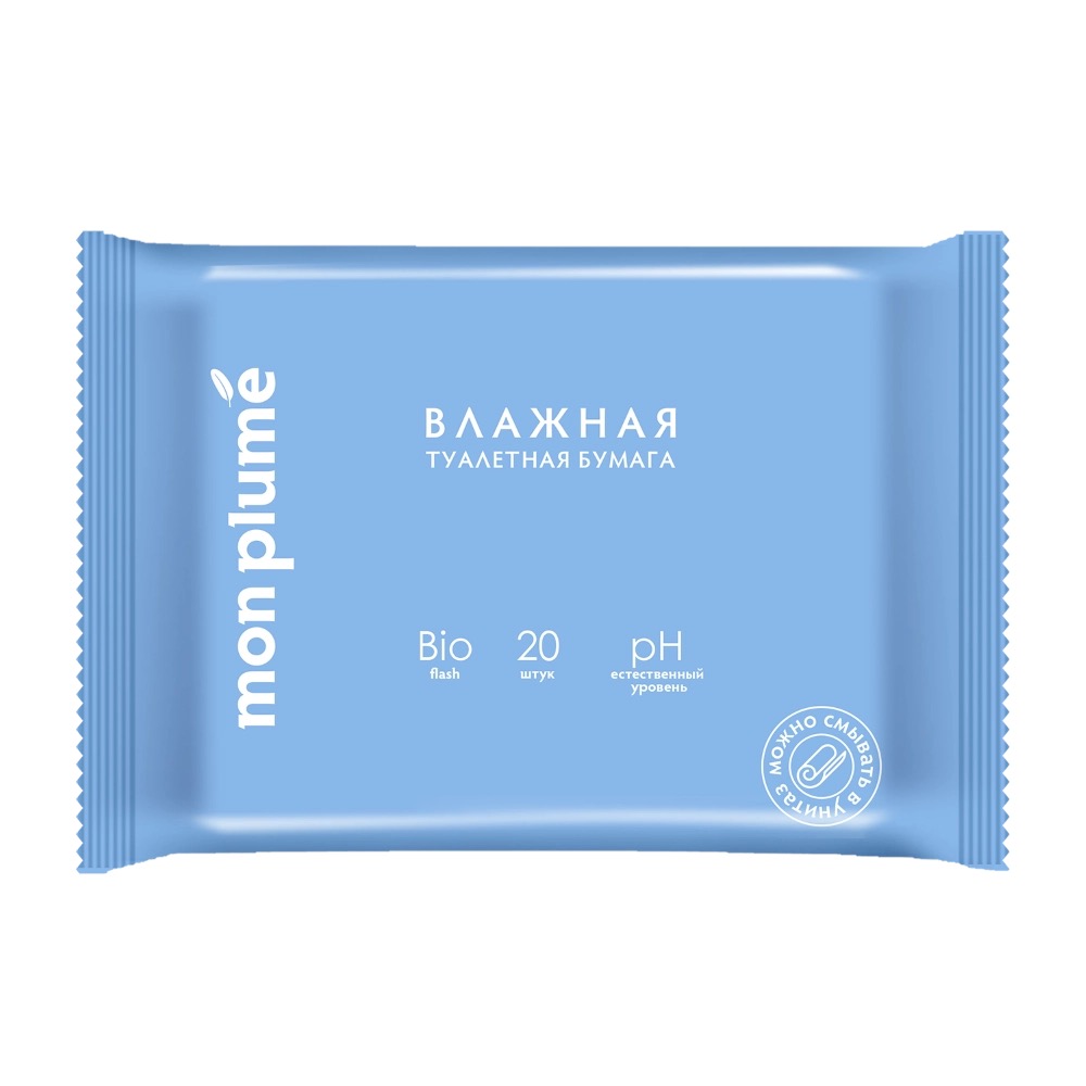 Mon Plume влажная туалетная бумага, 20 шт. фото