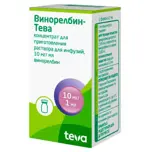 Винорелбин-тева, 10 мг/мл, концентрат для приготовления раствора для инфузий, 1 мл, 1 шт. фото