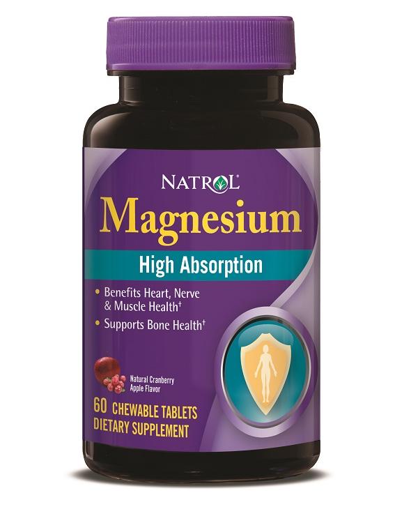 Natrol эффективное поглощение магния, 250 мг, таблетки жевательные, 60 шт, с ароматом клюквы фото