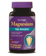 Natrol эффективное поглощение магния, 250 мг, таблетки жевательные, 60 шт, с ароматом клюквы фото