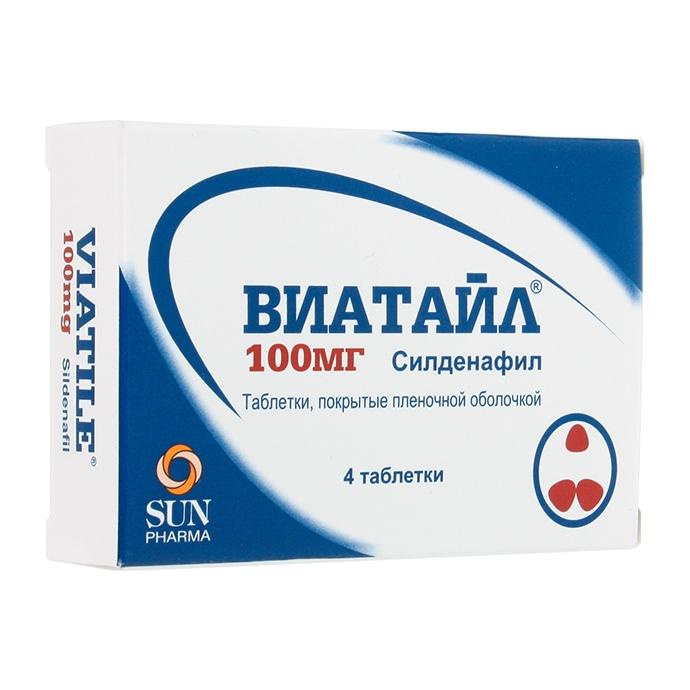 Виатайл, 100 мг, таблетки, покрытые пленочной оболочкой, 4 шт. фото