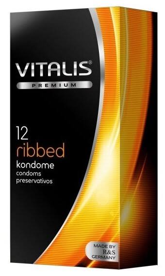 Vitalis Premium Ribbed Презервативы ребристые, презервативы, 12 шт. фото