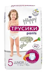 Bella Baby Happy Junior Подгузники-трусики детские, р. 5, 10 шт, 11-18 кг фото