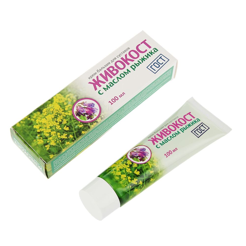 Живокост крем-бальзам для суставов с маслом рыжика, крем-бальзам, 100 мл, 1 шт. фото