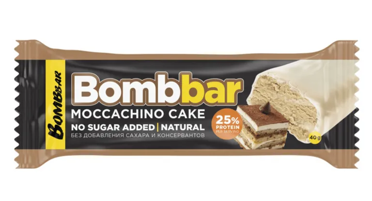Bombbar Батончик глазированный, батончик, 40 г, 1 шт, торт моккачино фото