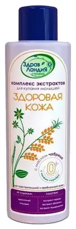 Страна Здравландия Экстракт для купания малышей Здоровая кожа, жидкость для ванн, 250 мл, 1 шт. фото