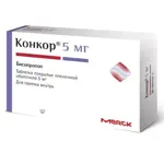 Конкор, 5 мг, таблетки, покрытые пленочной оболочкой, 90 шт. фото