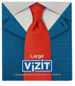 Презервативы Vizit Large, презерватив, 3 шт, увеличенного размера фото 