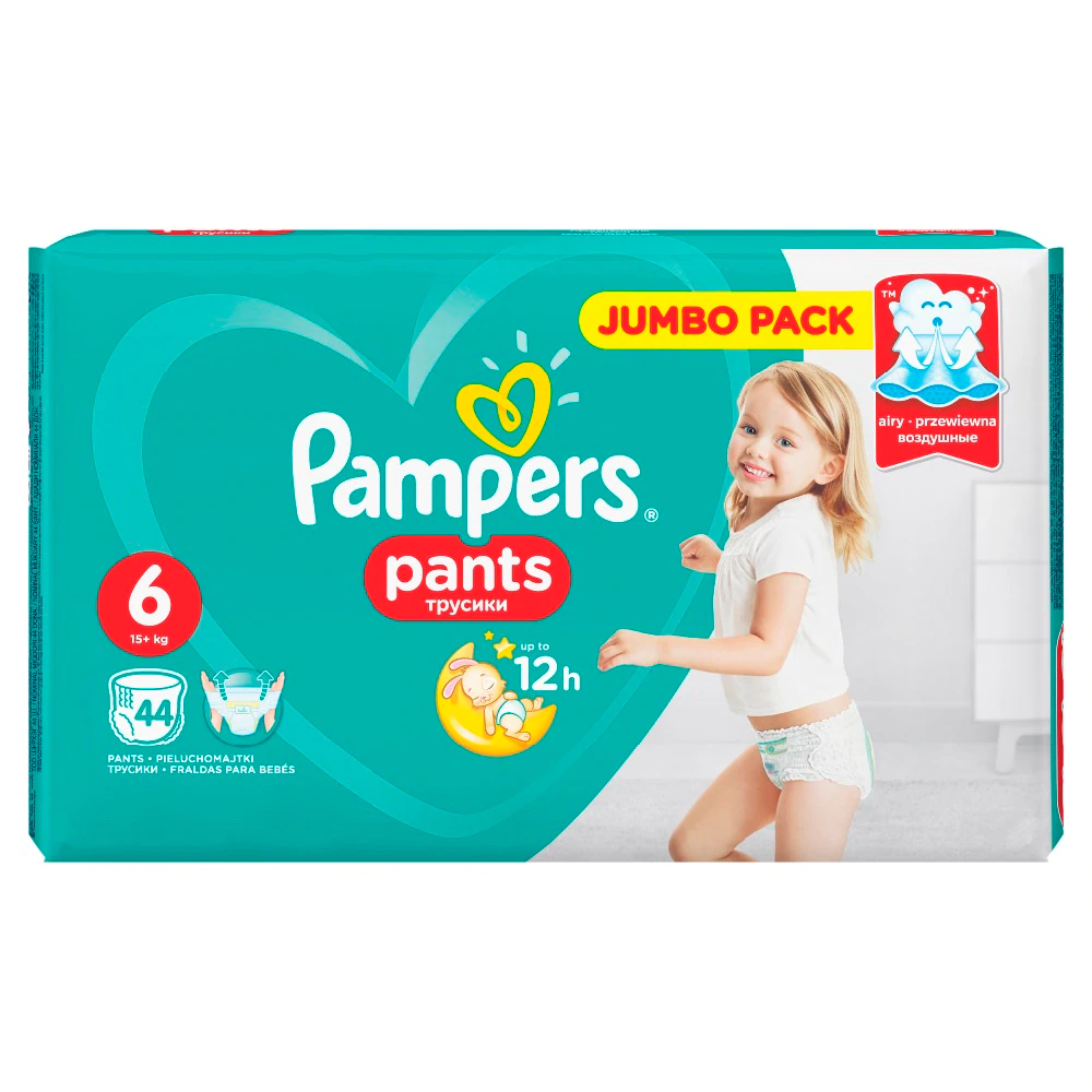 Pampers Pants Подгузники-трусики детские, р. 6, 44 шт. фото