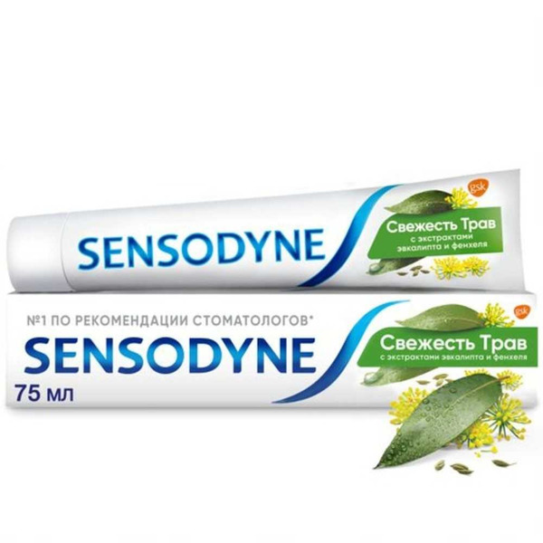 Sensodyne зубная паста свежесть трав, паста зубная, 75 мл, 1 шт. фото