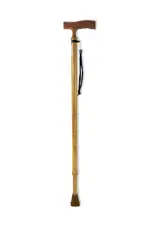 Трость металлическая телескопическая с ортопедической рукояткой AMCT25 WG под дерево, 1 шт. фото 2