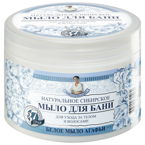 Травы и сборы Агафьи мыло для бани белое, мыло, 500 мл, 1 шт, натуральное Сибирское фото