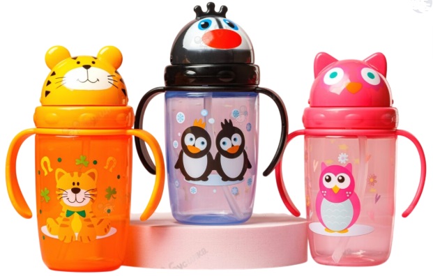 Бусинка Поильник с трубочкой, 360 мл, 1 шт, арт. 627 фото