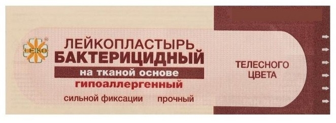 Leiko Лейкопластырь бактерицидный, 2.5 см х 7.2 см, лейкопластырь, 1 шт, телесного цвета, тканевая основа фото