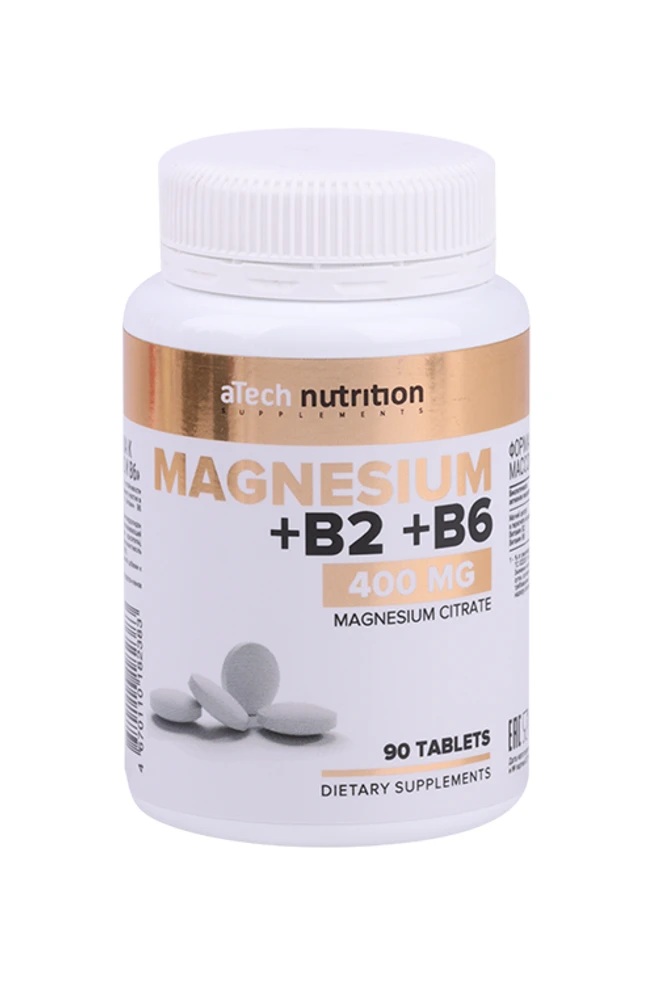Atech nutrition Магний с витаминами B2 и B6, таблетки, 90 шт. фото