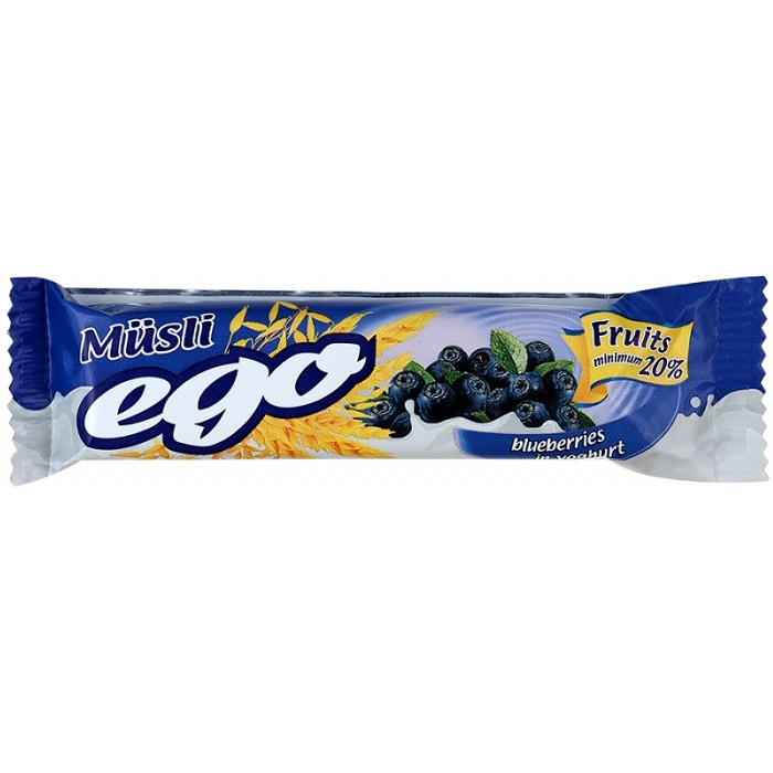 EGO Батончик мюсли в йогурте, 25 г, 1 шт, черника фото