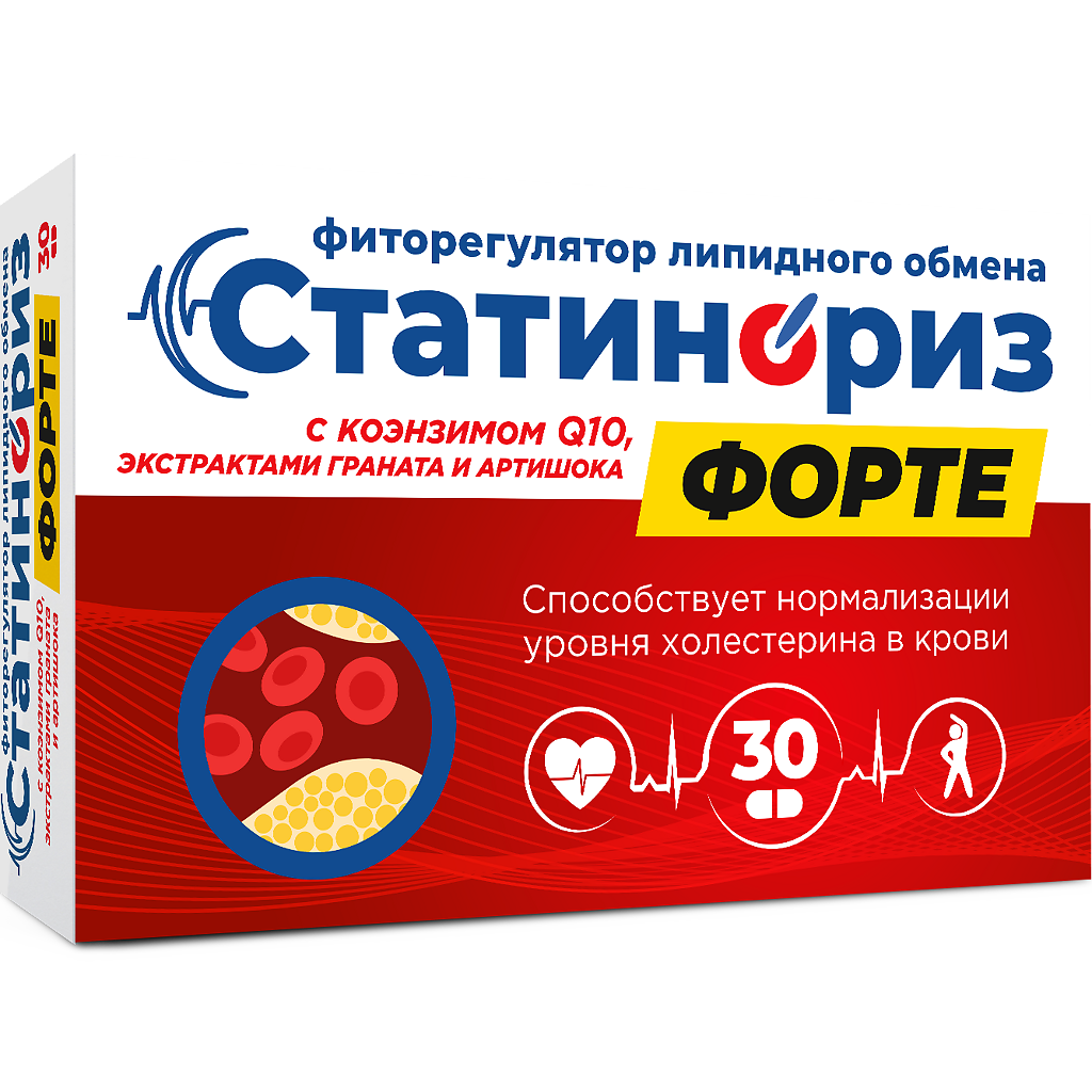 Статинориз Форте фиторегулятор липидного обмена, таблетки, 30 шт. фото