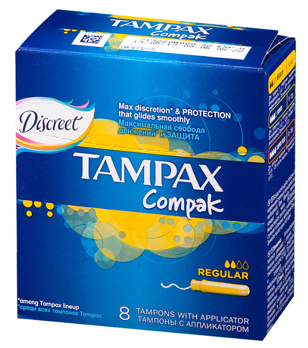 Tampax Compak regular тампоны с аппликатором, 8 шт. фото