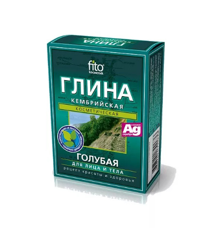 Глина голубая Кембрийская, порошок для приготовления суспензии для наружного применения, 100 г, 1 шт. фото