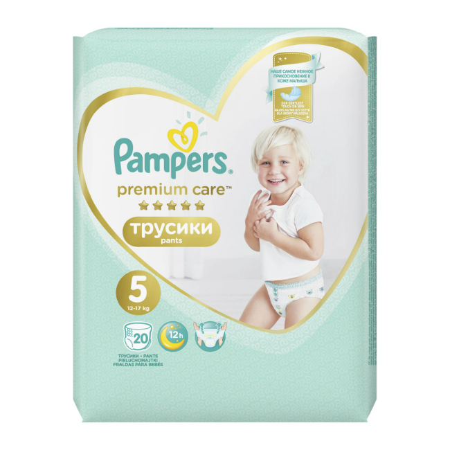 Pampers Premium Care pants Подгузники-трусики детские, р. 5, 20 шт, 12-17 кг фото