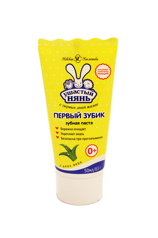 Ушастый Нянь Первый Зубик Зубная паста детская, паста зубная, 50 мл, 1 шт. фото