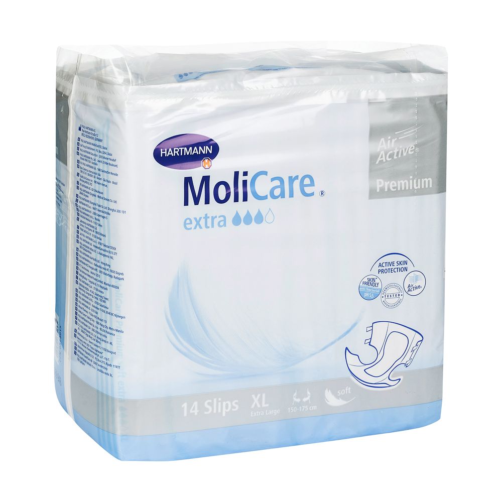 MoliCare Premium Extra soft Подгузники воздухопроницаемые, Extra Large XL (4), 14 шт, 150-175см фото