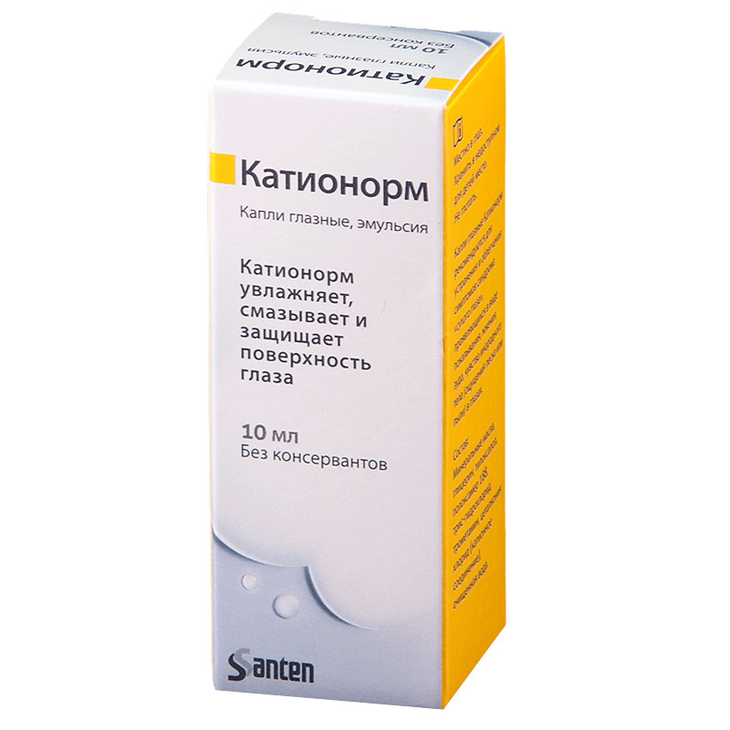 Катионорм, капли глазные, 10 мл, 1 шт. фото
