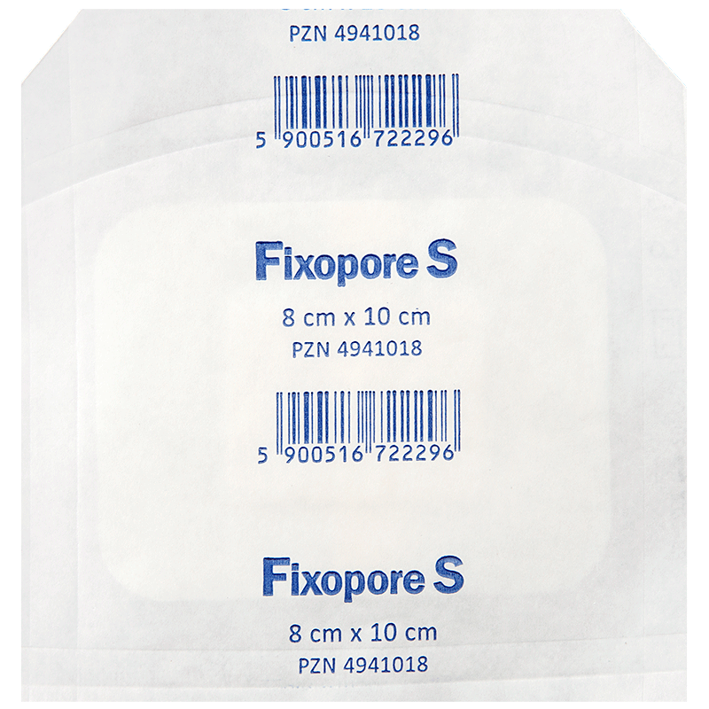Matopat Fixopore S повязка с впитывающей подушечкой, 8 см х 10 см, повязка стерильная, 1 шт, нетканая основа фото