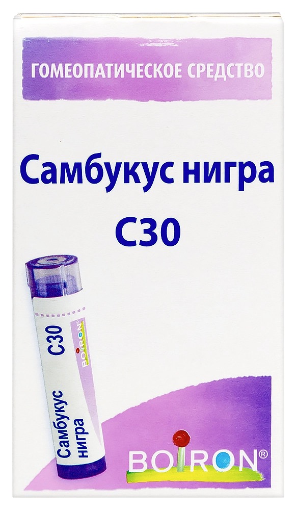 Самбукус Нигра С30, гранулы гомеопатические, 4 г, 1 шт. фото