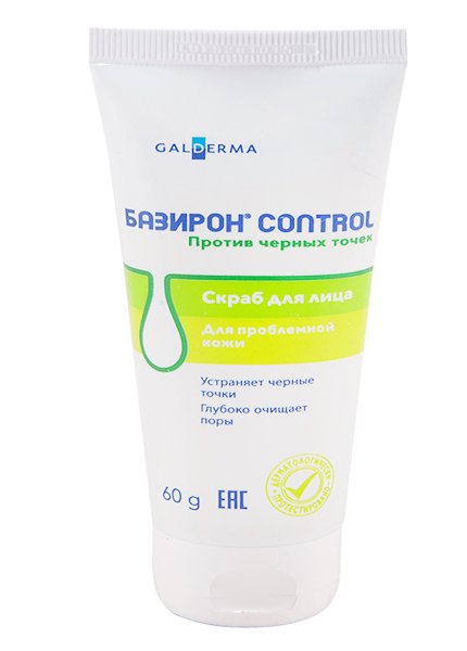 Базирон Control Скраб для лица против черных точек, скраб, 60 мл, 1 шт. фото