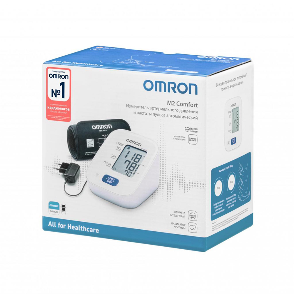 Тонометр автоматический Omron M2 Comfort, тонометр автоматический, 1 шт, арт. HEM 7123-ALRU фото