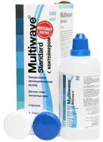 Multiwave standart, универсальный офтальмологический раствор, 100 мл, 1 шт, с контейнером, для ухода за контактными линзами фото