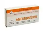 Ампициллин, 250 мг, таблетки, 20 шт. фото