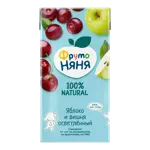 Фрутоняня сок, сок, 500мл, 1 шт, яблоко + вишня, осветленный фото