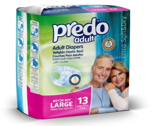 Predo Adult Подгузники для взрослых, L, 13 шт, 100-150 см фото