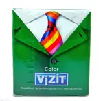 Презервативы Vizit Color, презерватив, 3 шт, цветные, ароматизированные фото