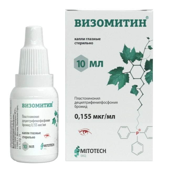 Визомитин, 0.155 мкг/мл, капли глазные, 10 мл, 1 шт. фото
