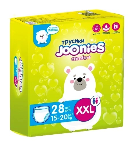 Joonies Comfort Подгузники-трусики для детей, XXL, 28 шт, 15-20 кг фото