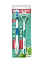 Oleos TimeDent зубная щетка + языкочистка, набор, 1 шт. фото