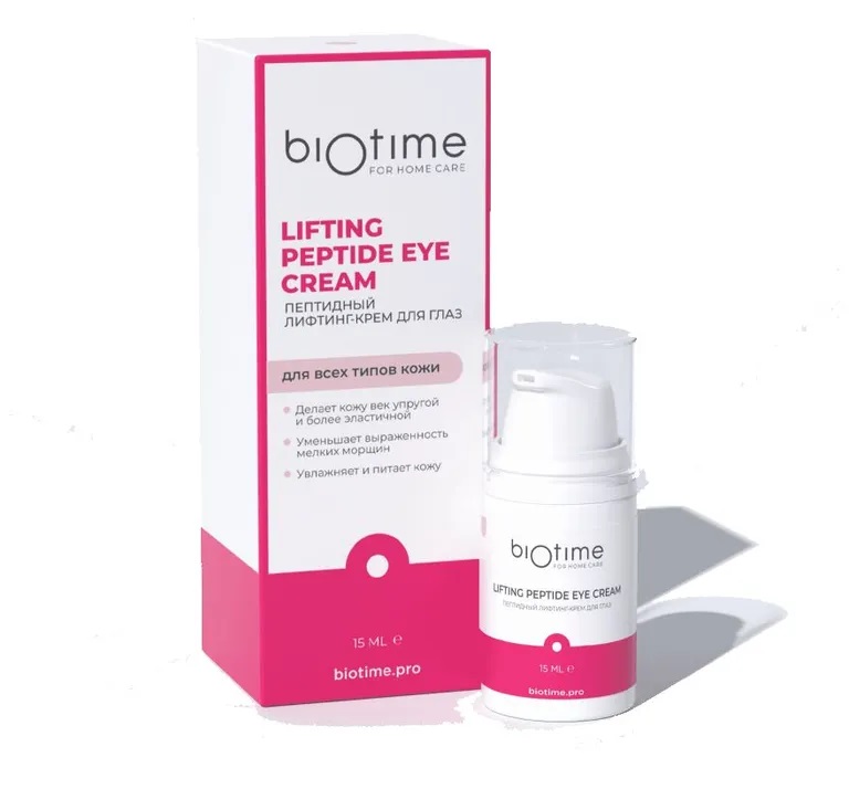 BioTime Лифтинг-крем пептидный для глаз, крем для лица, 15 мл, 1 шт, для всех типов кожи фото