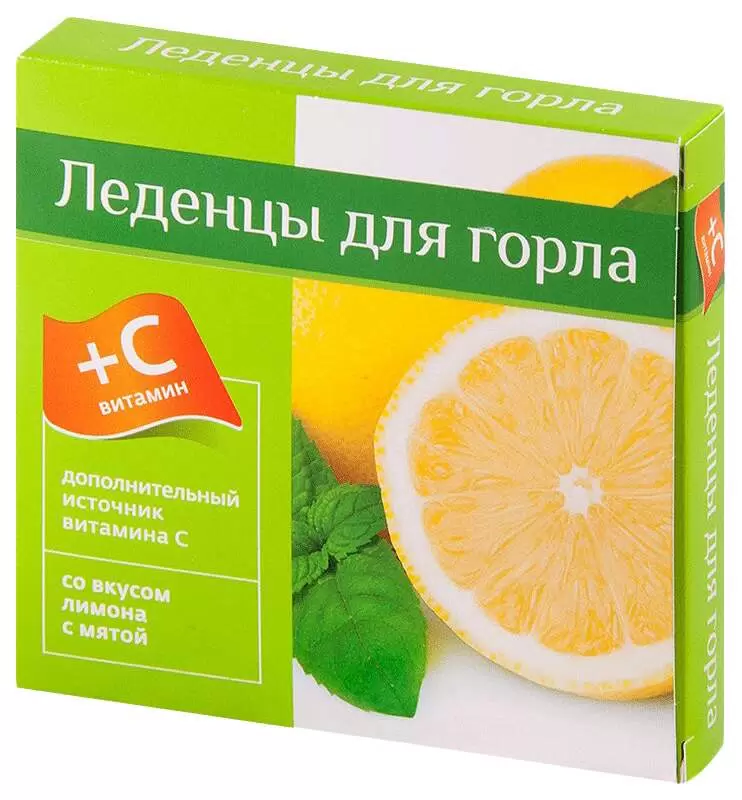 PL леденцы с витамином С, леденцы, 9 шт, лимон и мята фото