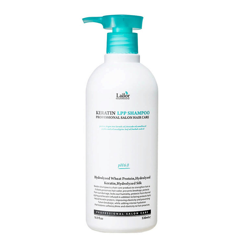 Lador Keratin LPP Шампунь для волос кератиновый, шампунь, 530 мл, 1 шт. фото