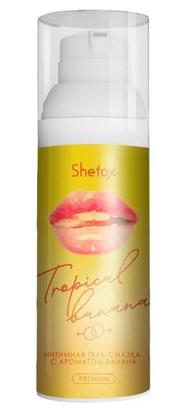 Shefox Гель-смазка интимная, гель, 50 мл, 1 шт, тропический банан, флакон с диспенсером фото