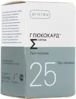 Тест-полоски Глюкокард Сигма, тест-полоска, 25 шт. фото