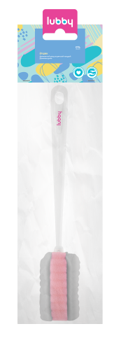 Lubby Ершик для бутылочек с губкой, 1 шт, арт. 16894 фото
