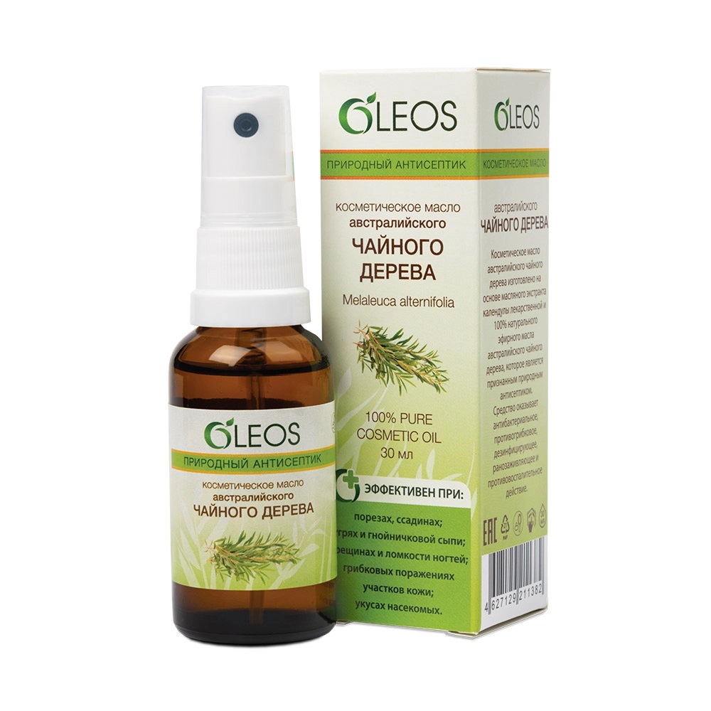 Oleos Масло австралийского чайного дерева Природный антисептик, масло эфирное, 30 мл, 1 шт. фото