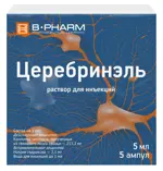 Церебринэль, раствор для инъекций, 5 мл, 5 шт. фото