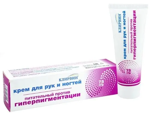 Клирвин крем для рук и ногтей питательный против гиперпигментации для осветления кожи, крем, 75мл, 1 шт. фото