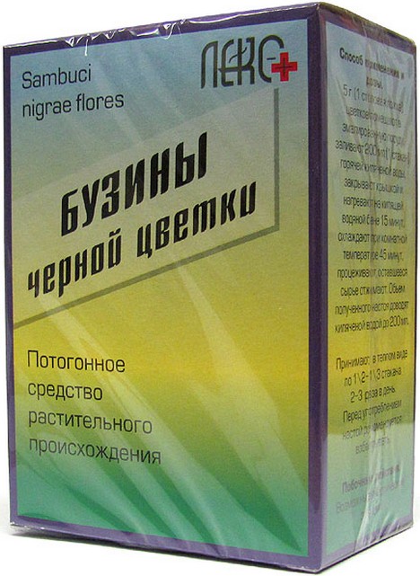 Бузины черной цветки, цветки, 50 г, 1 шт. фото