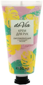 Devia Крем для рук омолаживающий гиалуроновая кислота, крем для рук, 50 мл, 1 шт. фото 